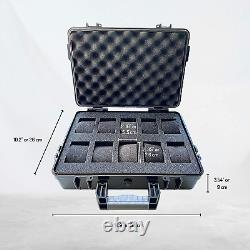 10 Slot Watch Box Travel Case Heavy Duty Plastic Impact Resistant Waterproof