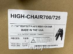 (125 Pack) 7-7 1/4 In heavy Duty Plastic Rebar High Chair HIGH-CHAIR700/725