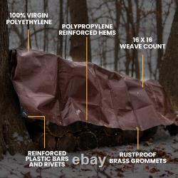 16 Mil Heavy Duty Tarpaulin Waterproof Poly Tarp Canopy Tent Shelter Shade Cover