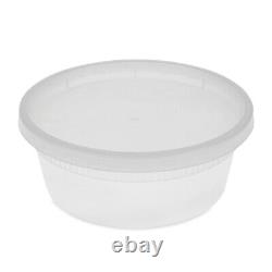 16oz Clear Heavy Duty Plastic Deli Soup Container with Lid Food Storage 480pcs
