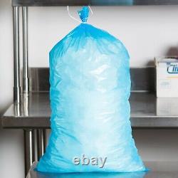 2000 Case Commercial 10 lb. Blue Heavy Duty Plastic Ice Bag with Twist ties