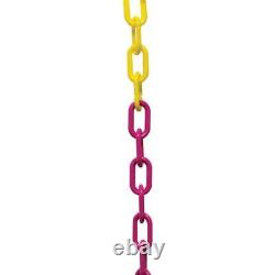2 in. X 100 ft. Heavy-Duty Plastic Chain in Bi-Color YellowithMagenta