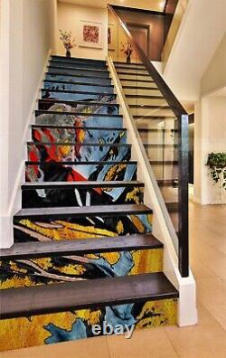 3D Abstract Mountains 8574 Stair Risers Decoration Photo Mural Decal Wallpaper