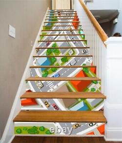 3D Cartoon Street 537 Stair Risers Decoration Photo Mural Vinyl Decal Wallpaper