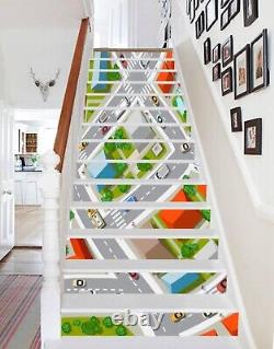 3D Cartoon Street 537 Stair Risers Decoration Photo Mural Vinyl Decal Wallpaper