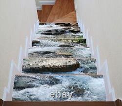 3D Charming Stream L180 Stair Risers Decoration Photo Mural Vinyl Wallpaper Vera