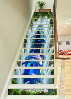 3D Cute Dolphin 111 Stair Risers Decoration Photo Mural Vinyl Decal Wallpaper