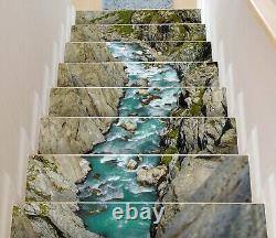 3D Mountain Creek E5 Stair Risers Decoration Photo Mural Vinyl Decal Wallpaper E
