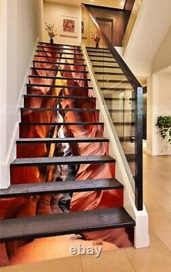 3D Red Caves 328 Stair Risers Decoration Photo Mural Vinyl Decal Wallpaper