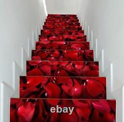 3D Rose Petals E020 Stair Risers Decoration Photo Mural Vinyl Decal Wallpaper E