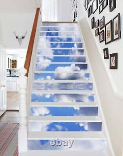 3D Sky Clouds 550 Stair Risers Decoration Photo Mural Vinyl Decal Wallpaper