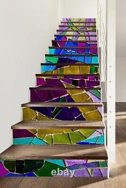 3D Vintage Glass 8484 Stair Risers Decoration Photo Mural Decal Wallpaper Rom