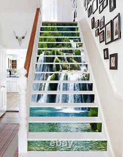 3D Waterfall Tree 289 Stair Risers Decoration Photo Mural Vinyl Decal Wallpaper