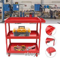 3 Tier Rolling Tool Cart Heavy Duty Steel Utility Cart Tool Organizer for Garage