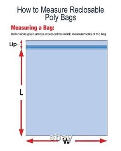 4 x 12 Heavy Duty 6 MIL Resealable Zip Top Lock 4x12 FDA Clear Plastic Bags