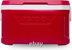 60qt Heavy-Duty Hardsided Insulated Lunch Cooler Durable Plastic Wheels