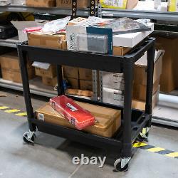 BISupply Heavy Duty Utility Cart with Wheels 1 Pack Plastic Rolling Tool Cart