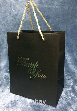 Black Gift Bags with handles Bulk Lot Medium Thank You Paper Heavy Duty Premium