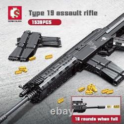 Building Blocks Military MOC Heavy Duty Assault Rifle SMG Bricks Model Kids Toys