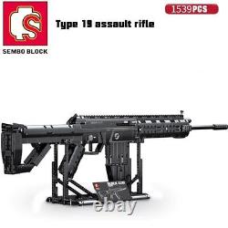 Building Blocks Military MOC Heavy Duty Assault Rifle SMG Bricks Model Kids Toys