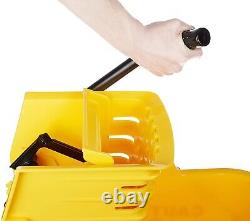 Commercial Portable Heavy-Duty Mop Bucket 35 Quart Vibrant Yellow