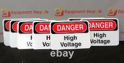 Danger High Voltage Heavy Duty Plastic Safety Sign Lot of 7