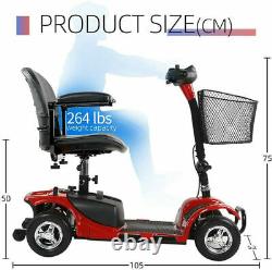 Electric Mobility Scooter Heavy Duty 4 Wheel Drive Scooter Lightweight Travel US