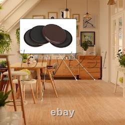 Furniture Sliding Pad Plastic Heavy Duty Chair Moving 89mm Dia Set of 8 Brown