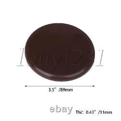 Furniture Sliding Pad Plastic Heavy Duty Chair Moving 89mm Dia Set of 8 Brown