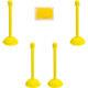 Global Industrial 71302-4 Mr. Chain Heavy Duty Plastic Stanchion Kit With