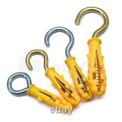 Heavy Duty Self Tapping Eye Screw Hooks Hanging Plastic Expansion Wall Plug Hook