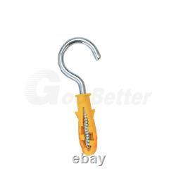 Heavy Duty Self Tapping Eye Screw Hooks Plastic Expansion Wall Plug Hook Hanging