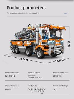 Heavy Duty Tow Truck Building Kits Pneumatic Concrete Pump Truck Brick Engineer