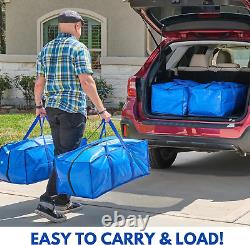Jumbo Heavy-Duty Moving Bags (8-Pack), Clothing Storage Bags with Sturdy Zipper