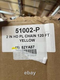 Mr. Chain 51002-P 2 X 120 Ft. Heavy Duty Plastic Chain Yellow, Pail