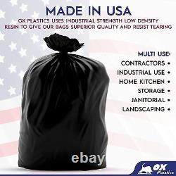 Ox Plastics 55 Gallon, 2 MIL Thick, Large Contractor Heavy Duty Bags