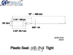 Plastic Seal PULL TIGH HD 19 Long, 1000 Pcs, Elegant Red color, Heavy Duty