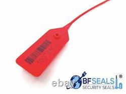 Plastic Seal PULL TIGH HD 19 Long, 500 Pcs, Elegant Red color, Heavy Duty
