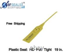 Plastic Seal Pull Tight HD 19 Long, 1000 Pcs, Elegant Yellow, Heavy Duty