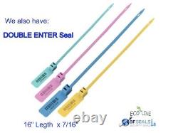 Plastic Seal Pull-Tight HD 19 Long, 500 Pcs, Elegant Blue color, Heavy Duty