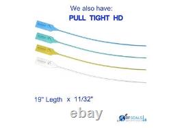 Plastic Seal Pull-Tight HD 19 Long, 500 Pcs, Elegant White color, Heavy Duty