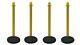 Plastic Stanchion Heavy Duty 4 Pcs Set Color In Yellow Vip Crowd Control