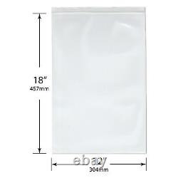 Plymor Extra Thick Heavy Duty Plastic Zipper Bags 8 Mil, 12 x 18 (Case of 250)