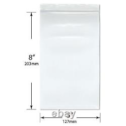 Plymor Extra Thick Heavy Duty Plastic Zipper Bags, 8 Mil, 5 x 8 (Pack of 500)