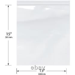 Plymor Heavy Duty Plastic Reclosable Zipper Bags, 4 Mil, 13 x 15 (Case of 500)