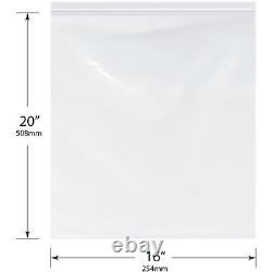 Plymor Heavy Duty Plastic Reclosable Zipper Bags, 4 Mil, 18 x 20 (Case of 250)