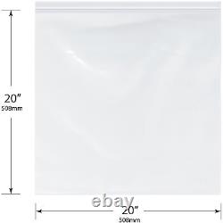 Plymor Heavy Duty Plastic Reclosable Zipper Bags, 4 Mil, 20 x 20 (Pack of 200)