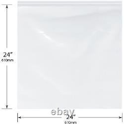 Plymor Heavy Duty Plastic Reclosable Zipper Bags, 4 Mil, 24 x 24 (Pack of 200)