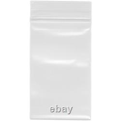 Plymor Heavy Duty Plastic Reclosable Zipper Bags 4 Mil, 2.5 x 4 (Case of 6000)