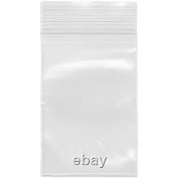 Plymor Heavy Duty Plastic Reclosable Zipper Bags 4 Mil 2.5x3.5 (Case of 6,000)